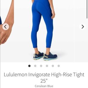 Lululemon Invigorate High-Rise 25" cerulean blue 2